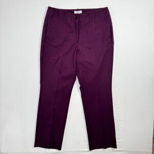 Suzy Straight Leg Pants Purple Cherry 11 Corpcore Office Preppy Business NWOT